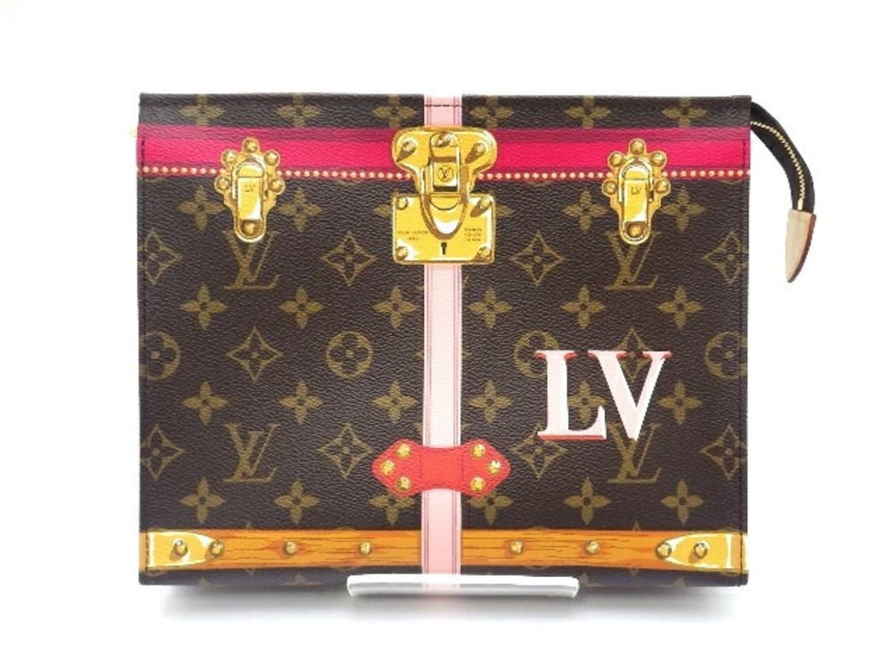 Louis Vuitton Bag Toilette Pochette Monogram Clutch Brown